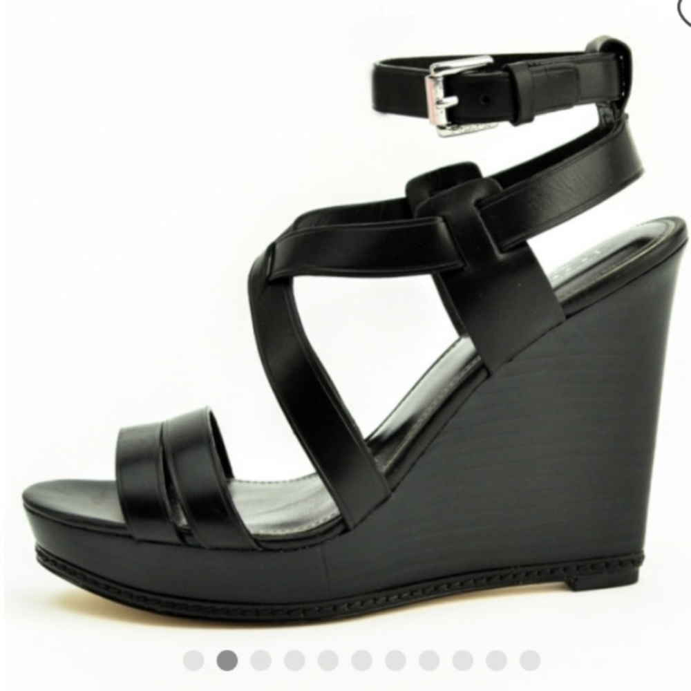 Like new Coach Macey platform wedge sandals